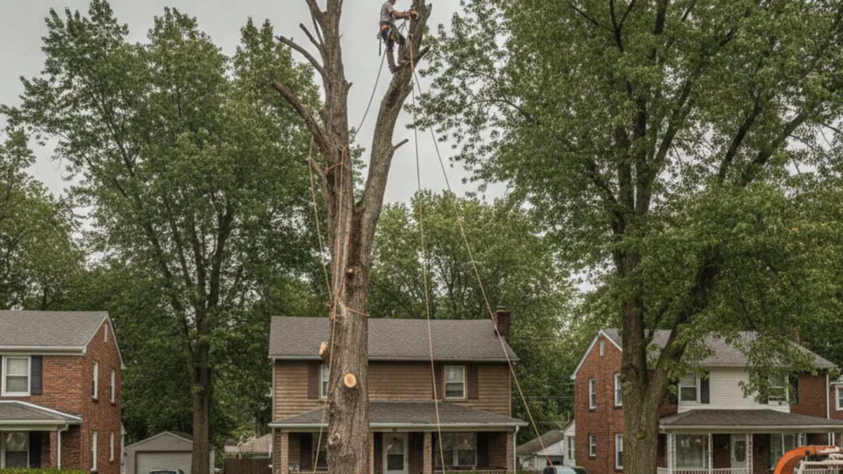 Tree service EAB ash removal Wilkes-Barre Pennsylvania Luzerne County Wyoming Valley controlled removal rigging Dave residential
